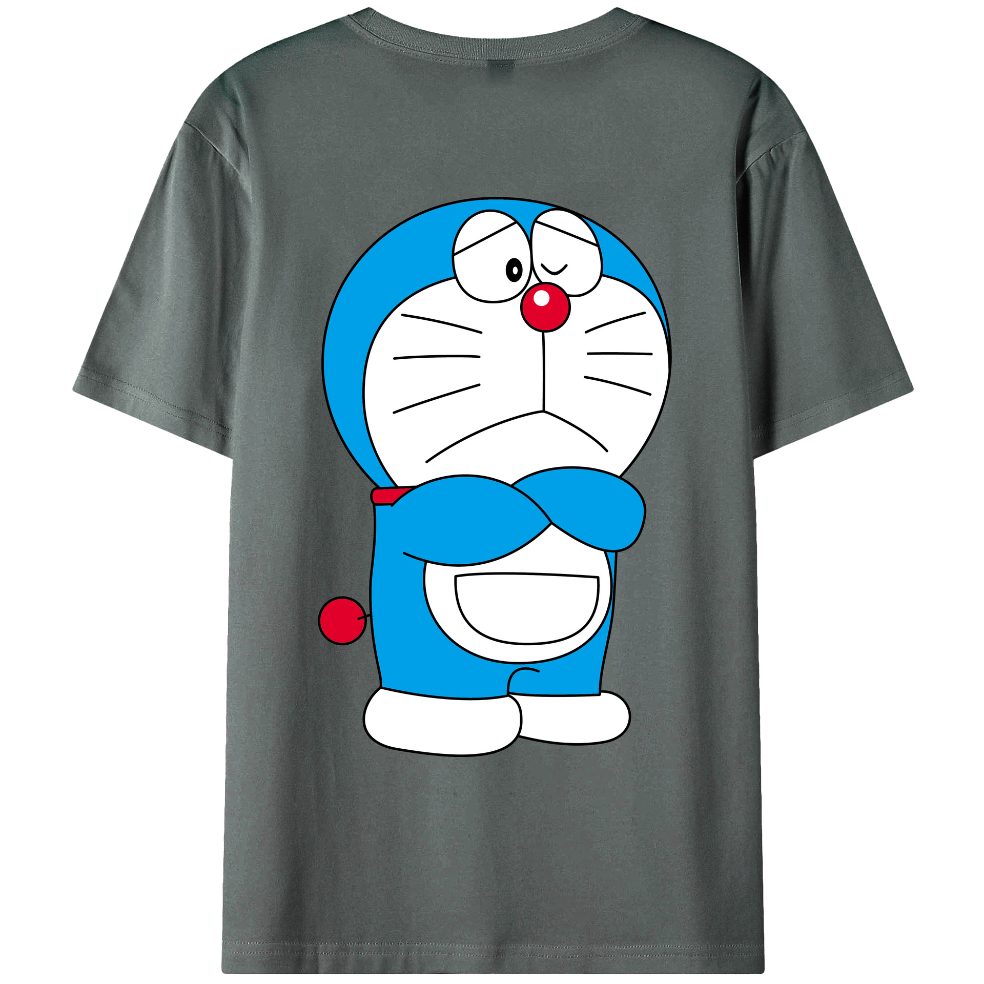 （画像用） ドラえもん Doraemon 綿100％ メンズ半袖Tシャツ（バックプリント） 通気性